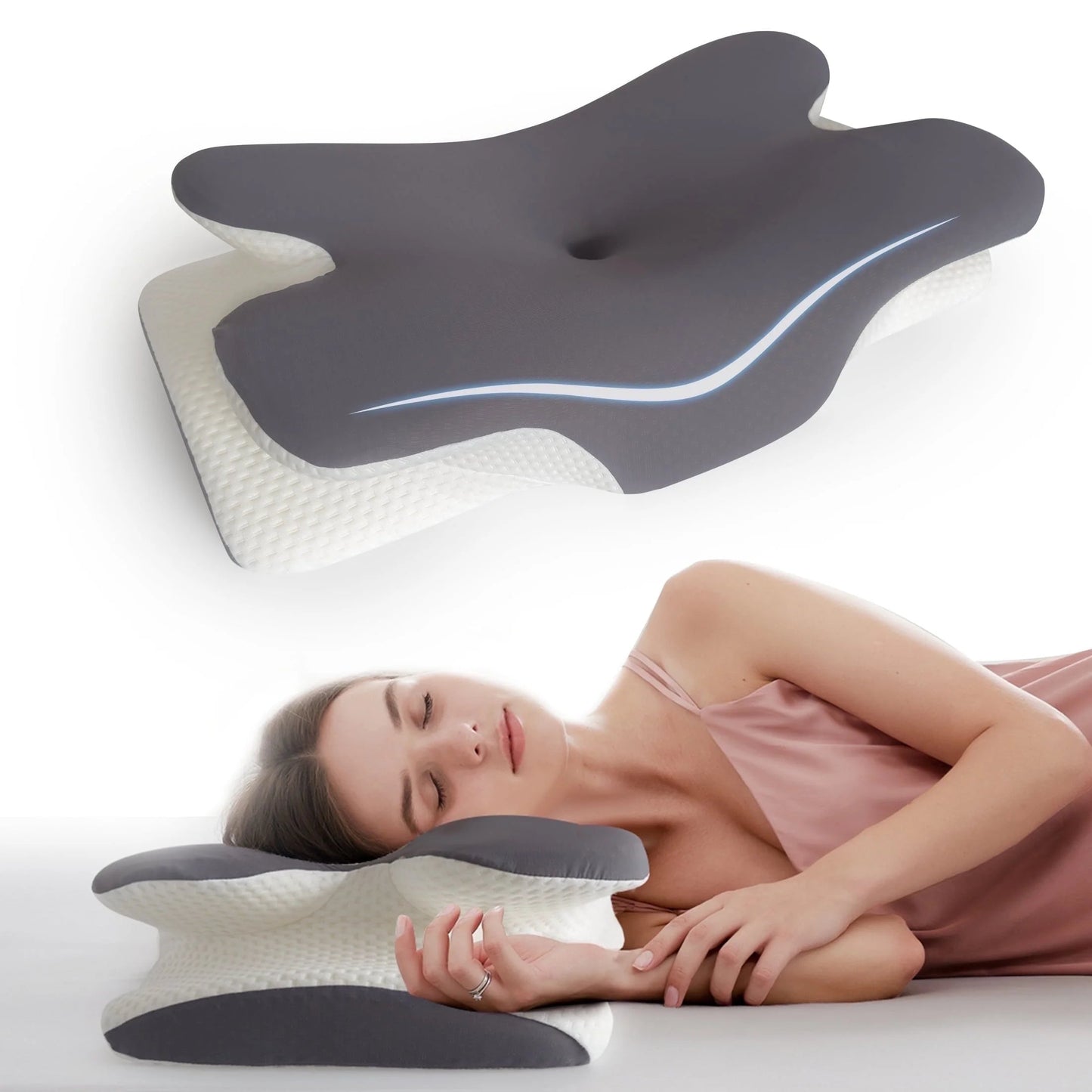Almohada Cervical Ergonómica de Memory Foam