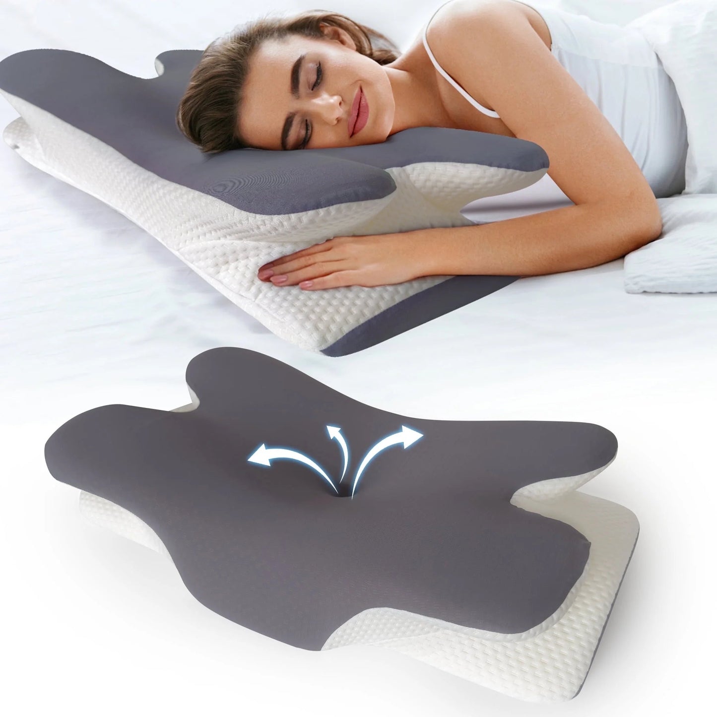 Almohada Cervical Ergonómica de Memory Foam