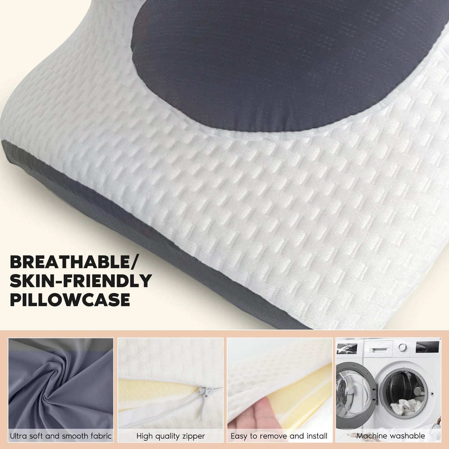 Almohada Cervical Ergonómica de Memory Foam